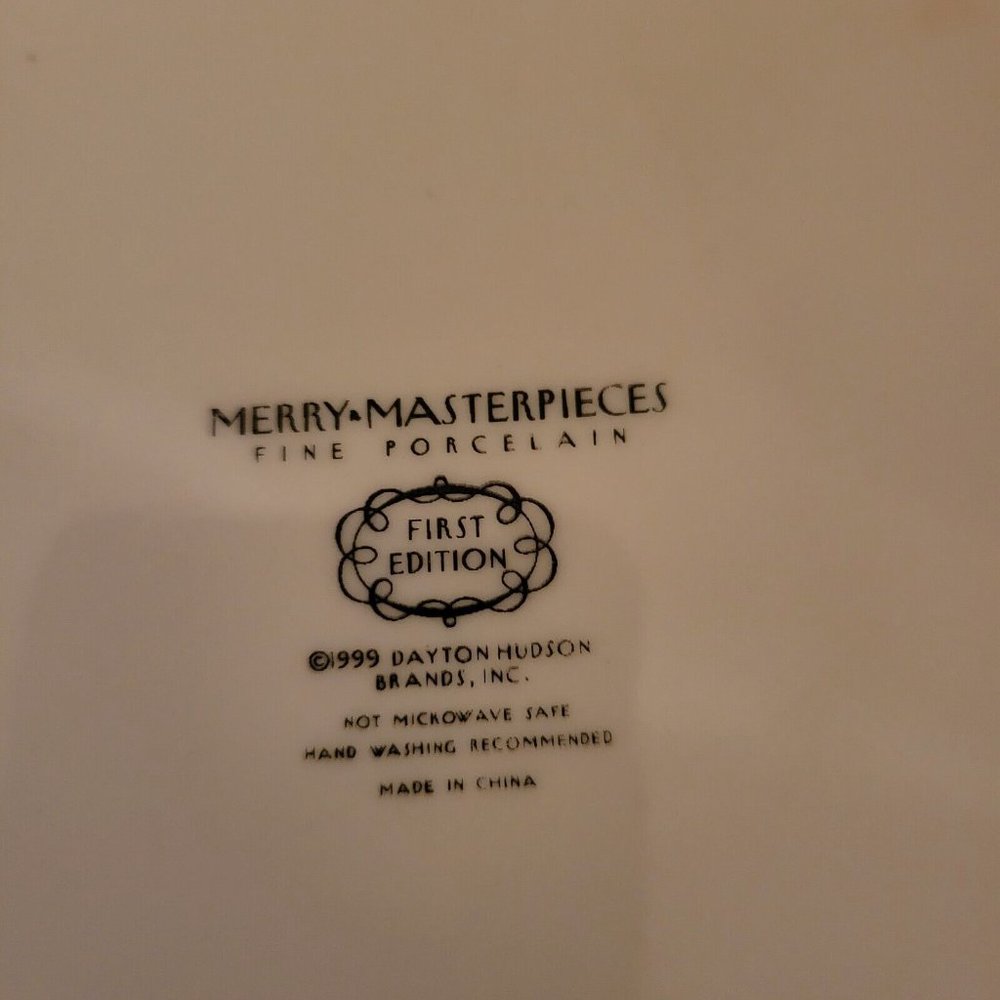 Merry Masterpieces White 1999 1st Ed Taxi Statue of Liberty NY Mug & Plate EUC - Picture 6 of 6